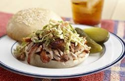 Grilled BBQ Chicken Sandwich with Slaw