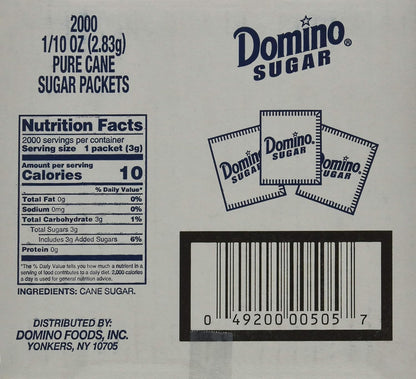 Domino Sugar Packet, 2000 Count Box