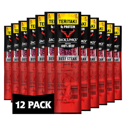 Jack Link's Teriyaki Beef Steak, 1 oz., Pack of 12 (00274)
