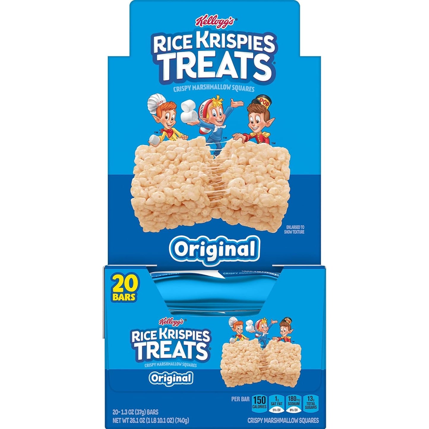 Kellogg's Rice Krispie Treat Original Squares, 20 Count (76540)