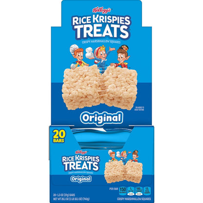 Kellogg's Rice Krispie Treat Original Squares, 20 Count (76540)