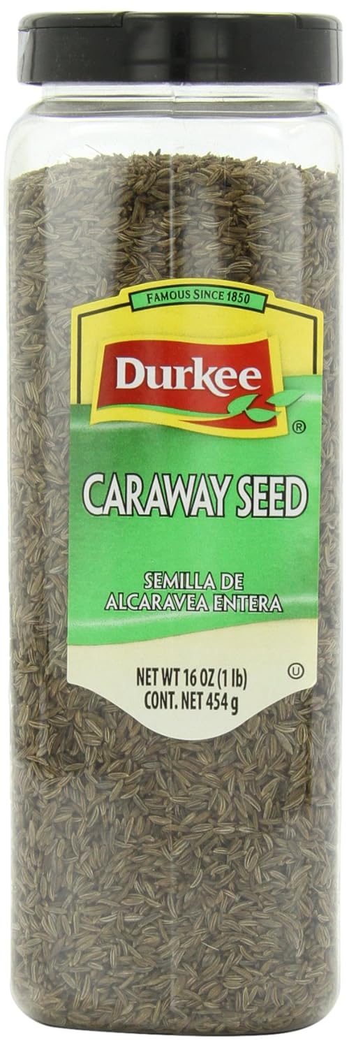 Semilla de alcaravea entera Durkee, 16 oz.