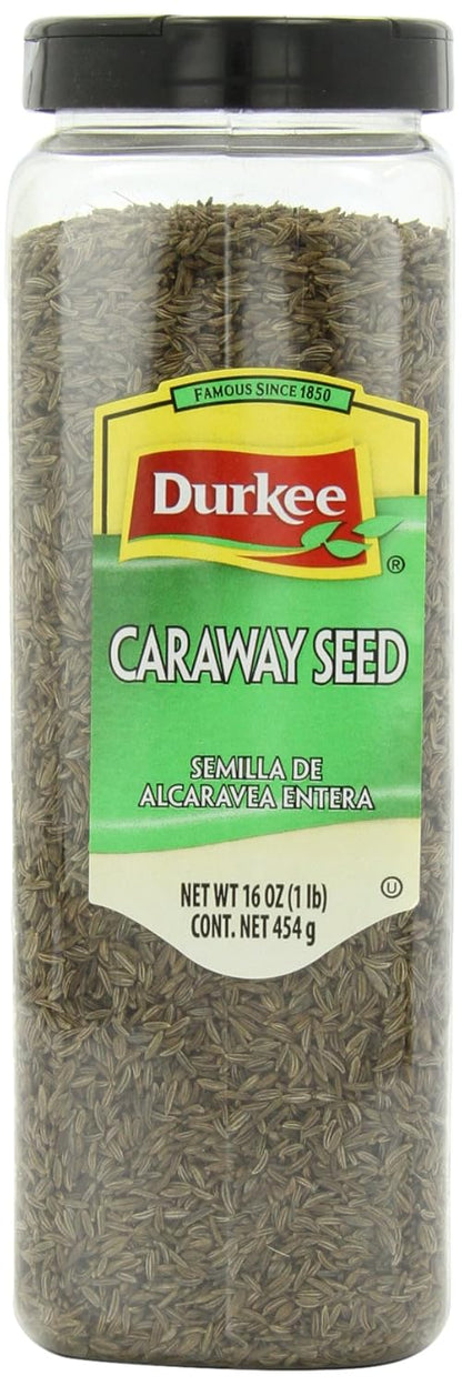 Semilla de alcaravea entera Durkee, 16 oz.