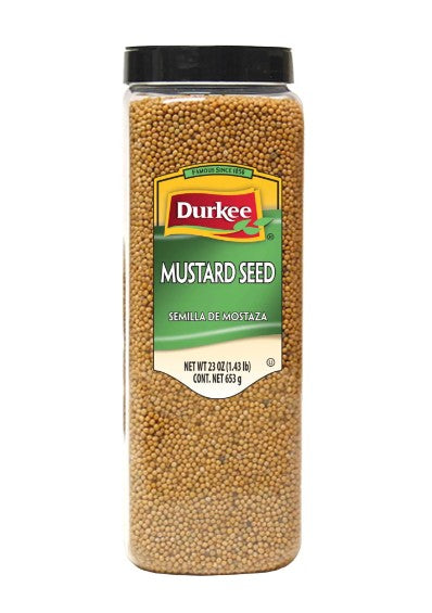 Semilla de mostaza entera Durkee, 23 oz.