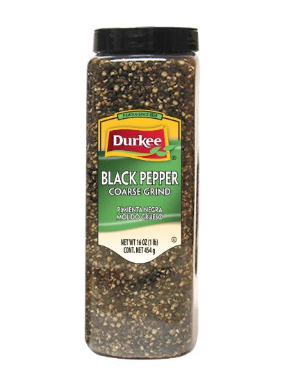 Durkee Pimienta negra molida gruesa, 16 oz.
