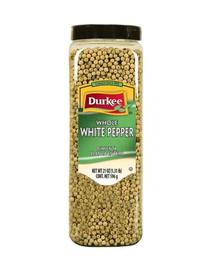 Durkee Whole White Pepper, 21 oz. (54705)