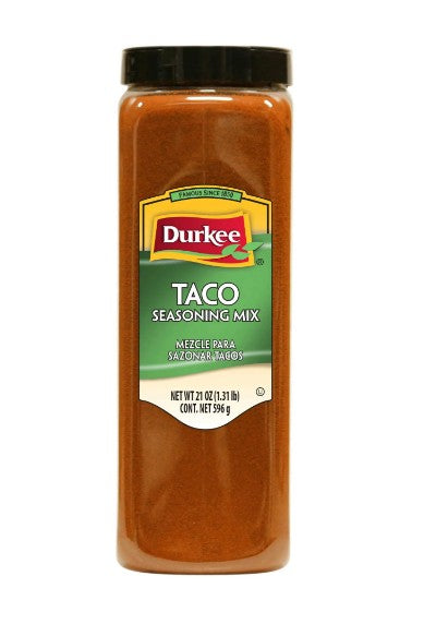 Mezcla de condimentos para tacos Durkee, 21 oz.