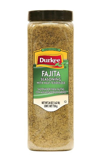 Durkee Fajita Season w/ Meat Tenderizer, 26 oz. (59157)