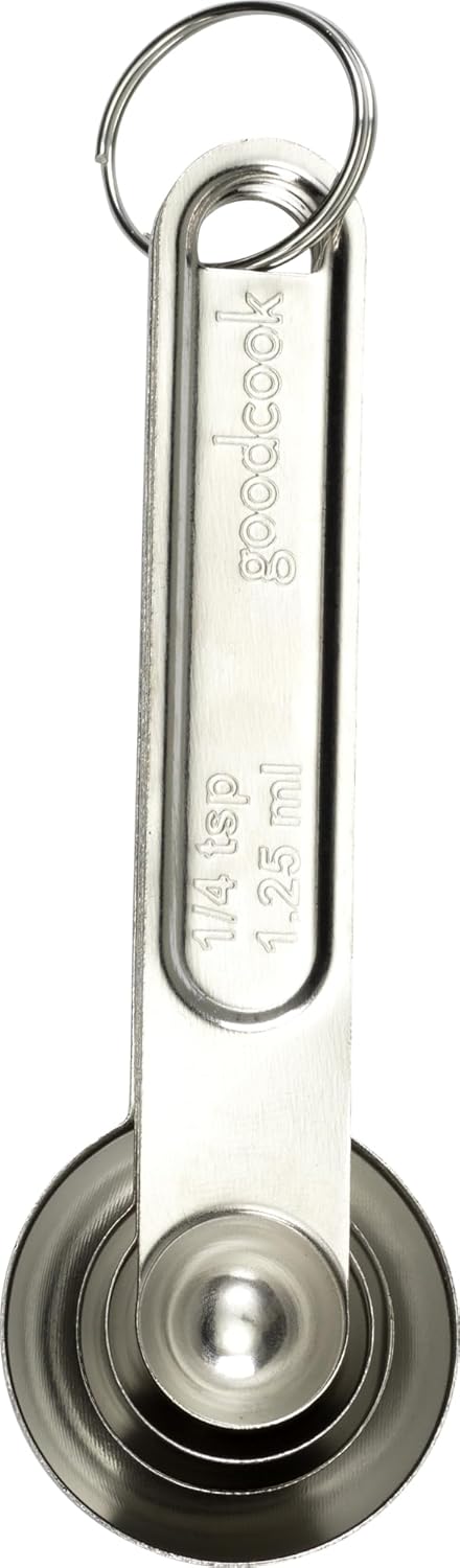 Good Cook Classic Set of 4 Stainless Steel Measuring Spoons (19875)
