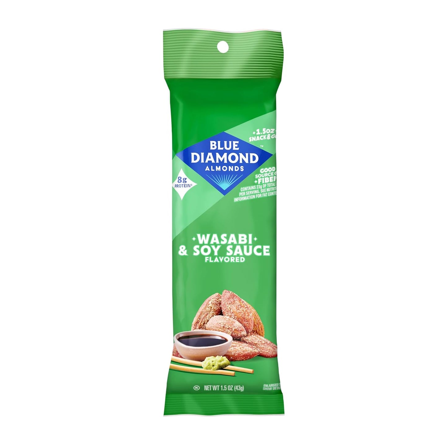 Blue Diamond Wasabi & Soy Almonds, 1.5 oz. (Pack of 12) (05277)