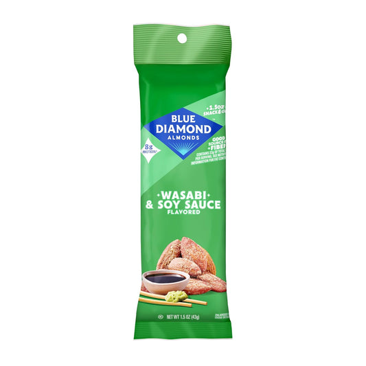 Blue Diamond Wasabi & Soy Almonds, 1.5 oz. (Pack of 12) (05277)
