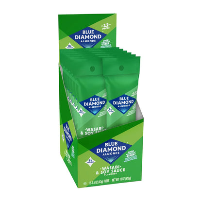 Blue Diamond Wasabi & Soy Almonds, 1.5 oz. (Pack of 12) (05277)