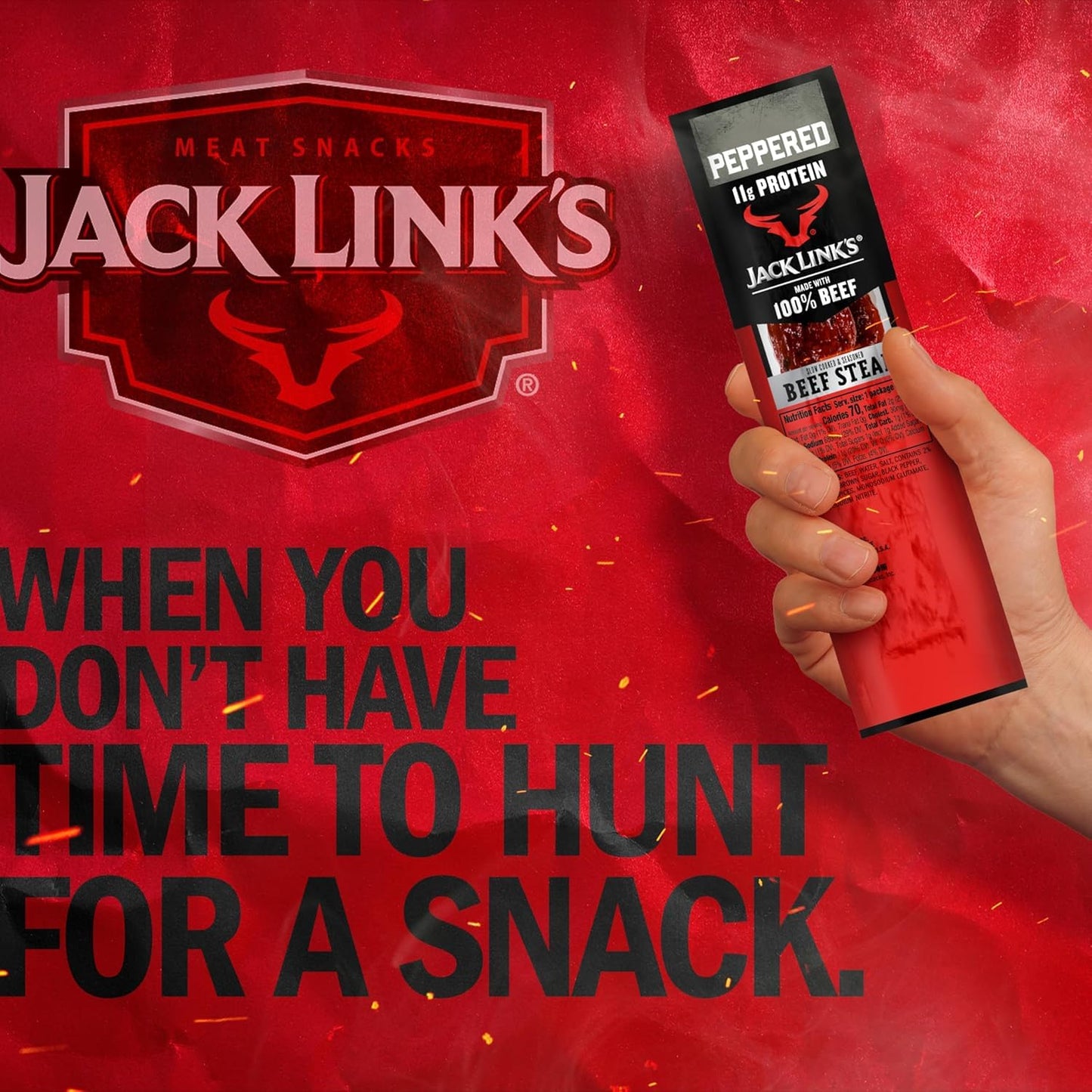 Jack Link's Peppered Steaks, 1 oz., Pack of 12 (00323)