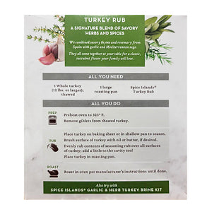 Spice Islands Turkey Rub Kit, 1.75