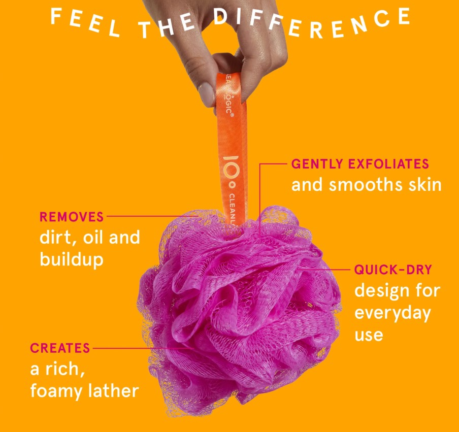 Cleanlogic Lathering Mesh Bath Sponge, Colors Vary (00036)