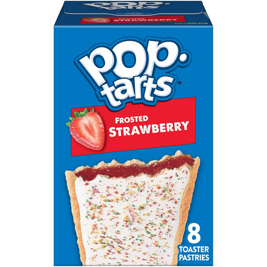 Kellogg's Frosted Strawberry Pop Tarts, 4 Pack, 8 Pastry Count (22271)