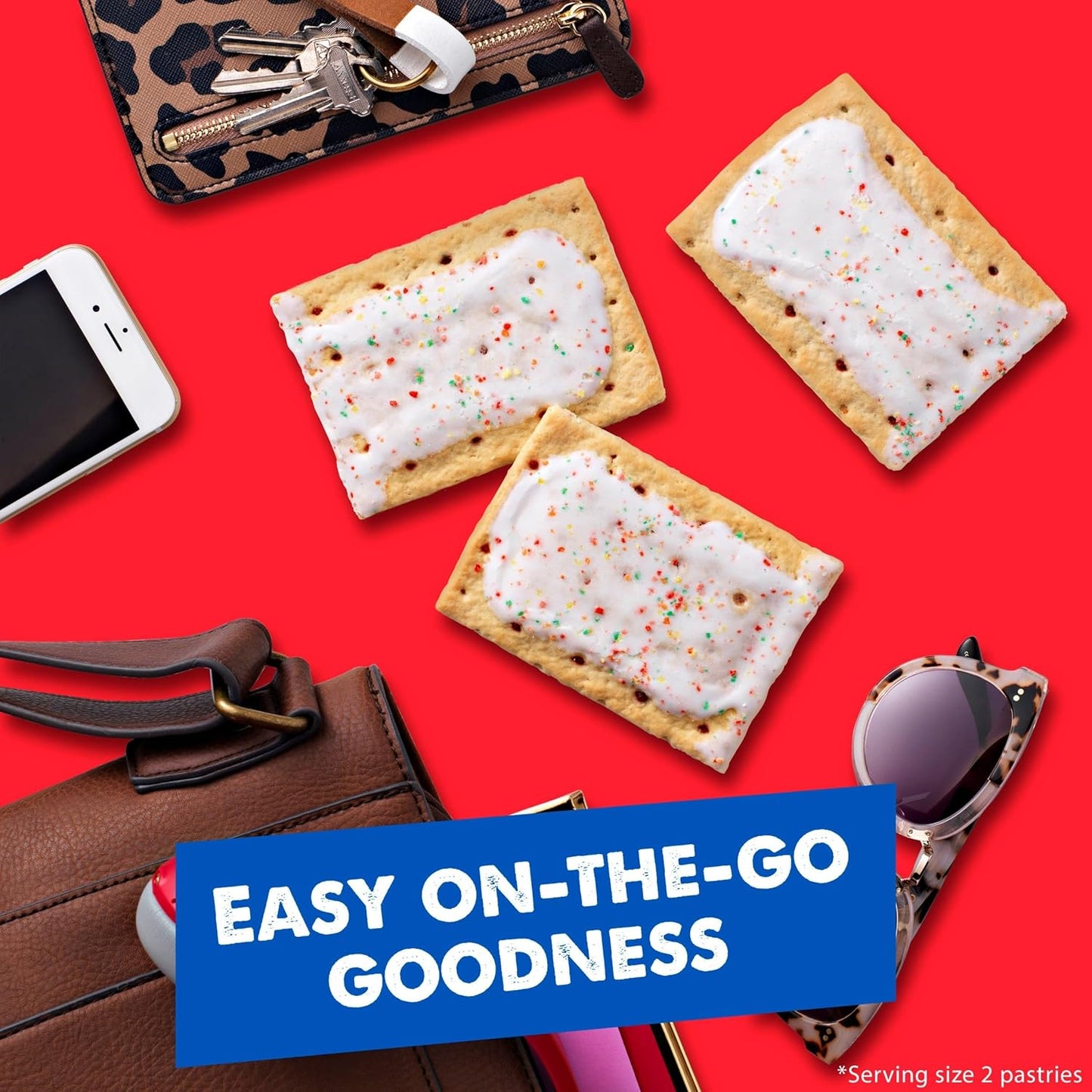 Kellogg's Frosted Strawberry Pop Tarts, 4 Pack, 8 Pastry Count (22271)