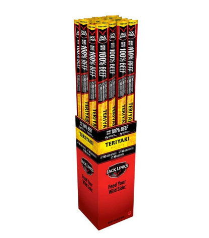 Jack Link's Teriyaki Beef Sticks, 1.84 oz., Pack of 24 (88967)