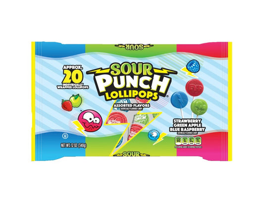 Sour Punch Lollipops, Approx. 20 count bag (75363)