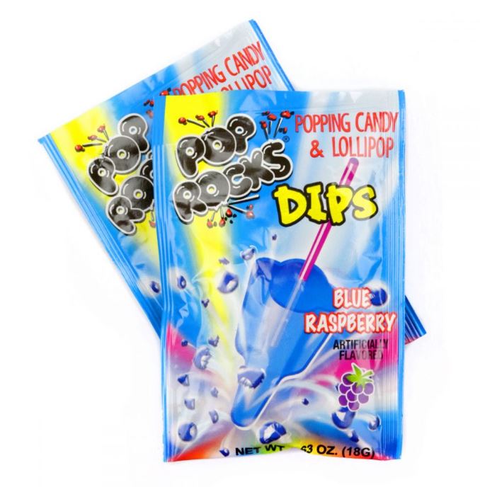 Pop Rocks Dips Blue Raspberry, 18 Count (00716)
