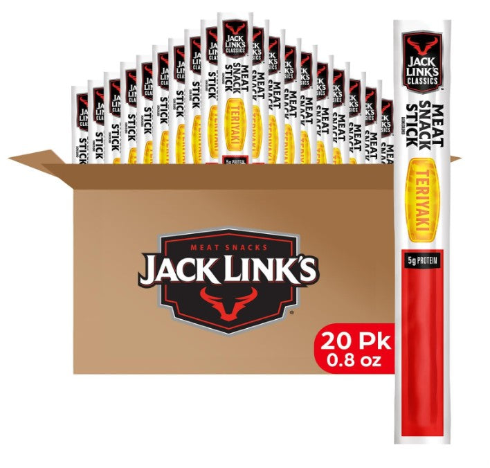 Jack Link's Teriyaki Sticks, 0.8 oz. (01341) (Pack of 20)