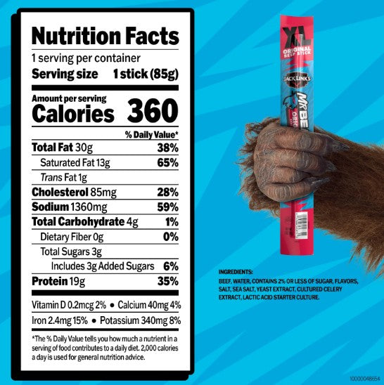 Jack Link's Mr. Beast Original Beef Sticks, 3 oz. (01876) (Pack of 12)