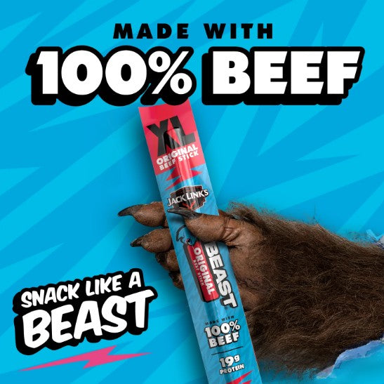Jack Link's Mr. Beast Original Beef Sticks, 3 oz. (01876) (Pack of 12)