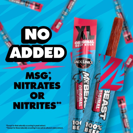 Jack Link's Mr. Beast Original Beef Sticks, 3 oz. (01876) (Pack of 12)