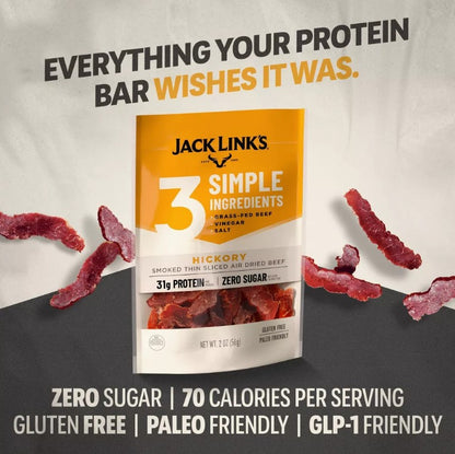 Jack Link's JL3 Hickory Air Dried Steak Strips, 2 oz. (01898)