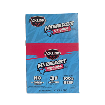 Jack Link's Mr. Beast Original Sticks, 0.5 oz., Pack of 24 (01913)