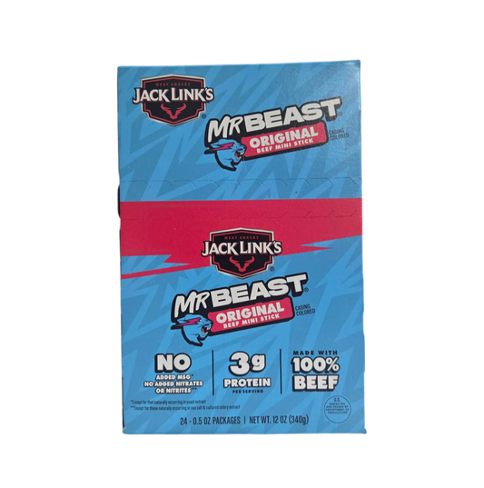 Jack Link's Mr. Beast Original Sticks, 0.5 oz., Pack of 24 (01913)