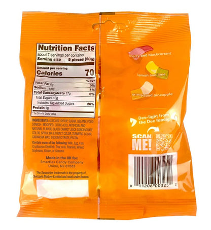 Smarties Squashies Mixed Fruit, 5 oz. Bag (00325)