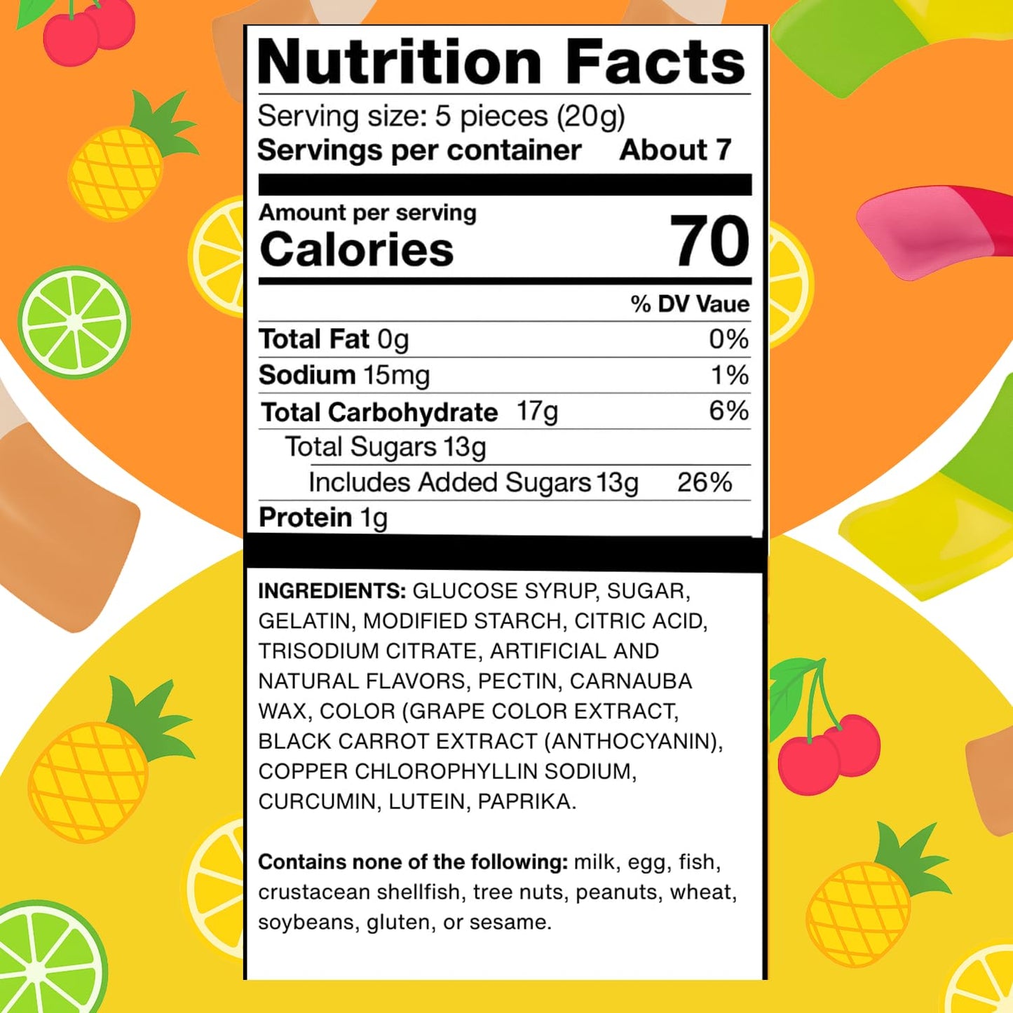 Smarties Squashies Mixed Fruit, 5 oz. Bag (00325)