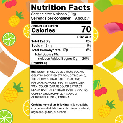 Smarties Squashies Mixed Fruit, 5 oz. Bag (00325)