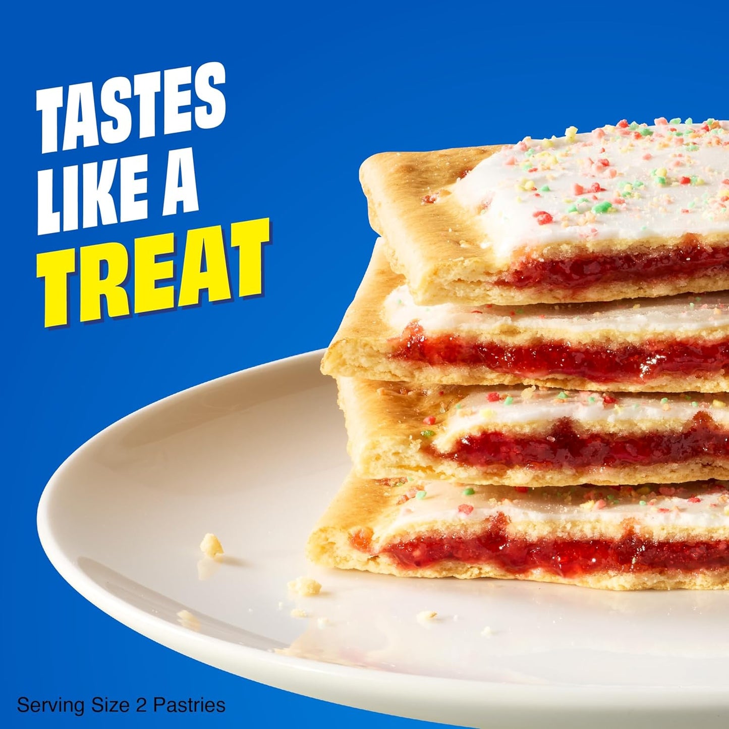 Kellogg's Pop Tarts Protein Slammin Strawberry, 4 Pack, 8 Pastry Count (33057)
