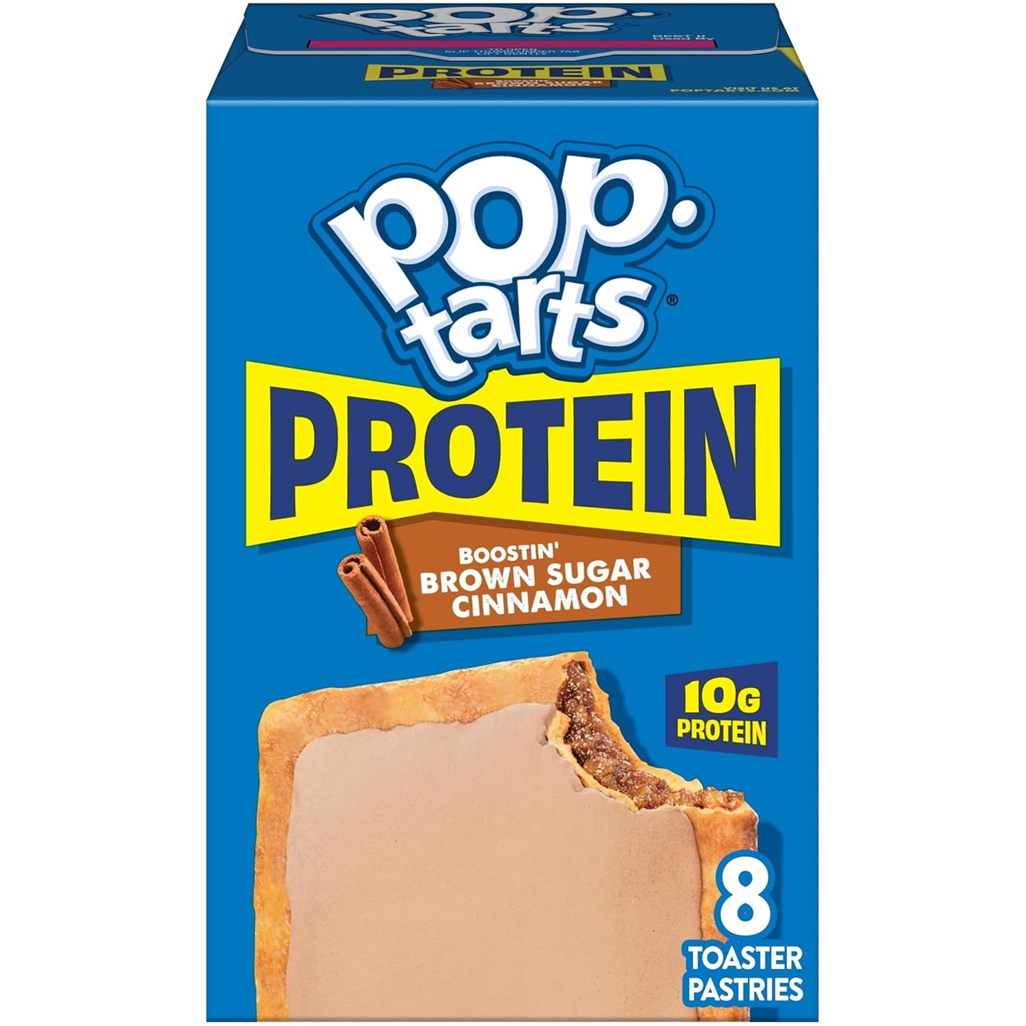 Kellogg's Pop Tarts Protein Boostin' Brown Sugar Cinnamon, 4 Pack, 8 Pastry Count (33055)