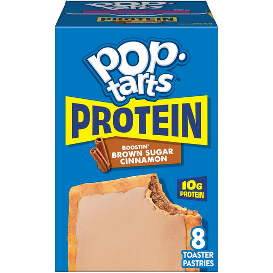 Kellogg's Pop Tarts Protein Boostin' Brown Sugar Cinnamon, 4 Pack, 8 Pastry Count (33055)