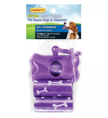 Ruffin' It Pet Waste Bags with Dispenser (19342)