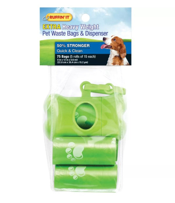 Ruffin' It Pet Waste Bags with Dispenser (19342)