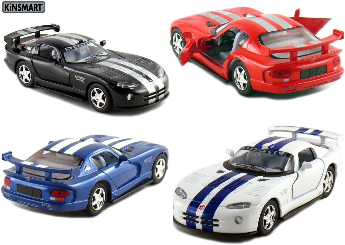 KiNSMART Diecast Dodge Viper - 1:36 Scale, 12 Pack (271440)