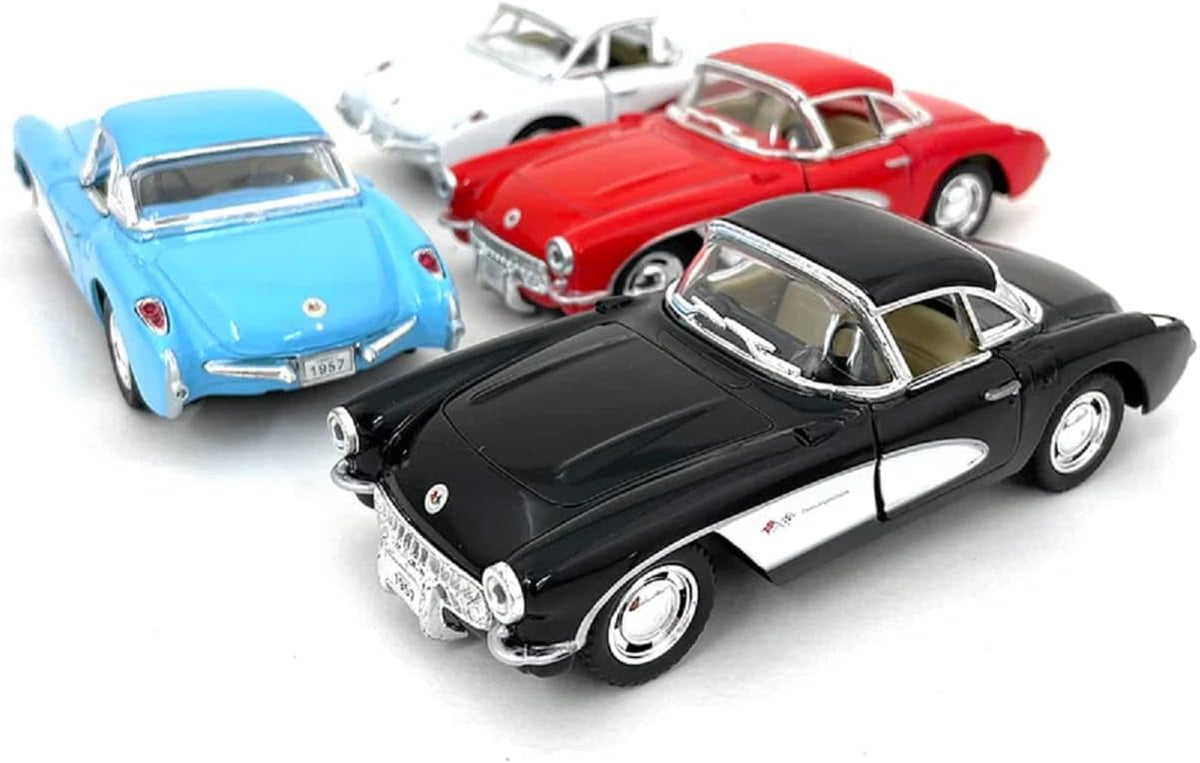 KiNSMART Diecast 1957 Chevy Corvette - 1:34 Scale, 12 Pack (273154)