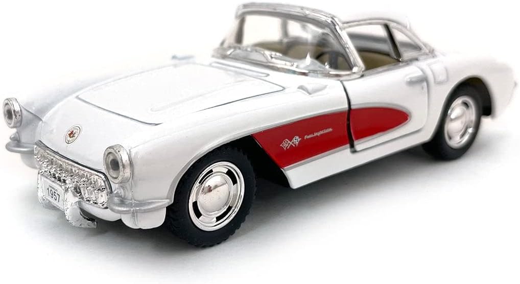 KiNSMART Diecast 1957 Chevy Corvette - 1:34 Scale, 12 Pack (273154)
