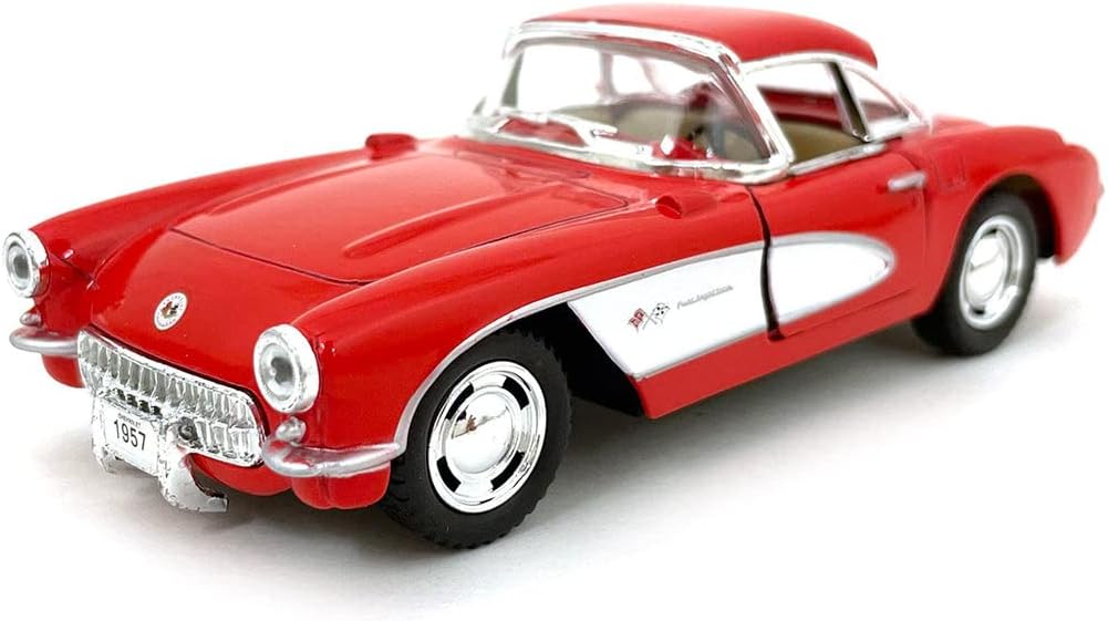 KiNSMART Diecast 1957 Chevy Corvette - 1:34 Scale, 12 Pack (273154)