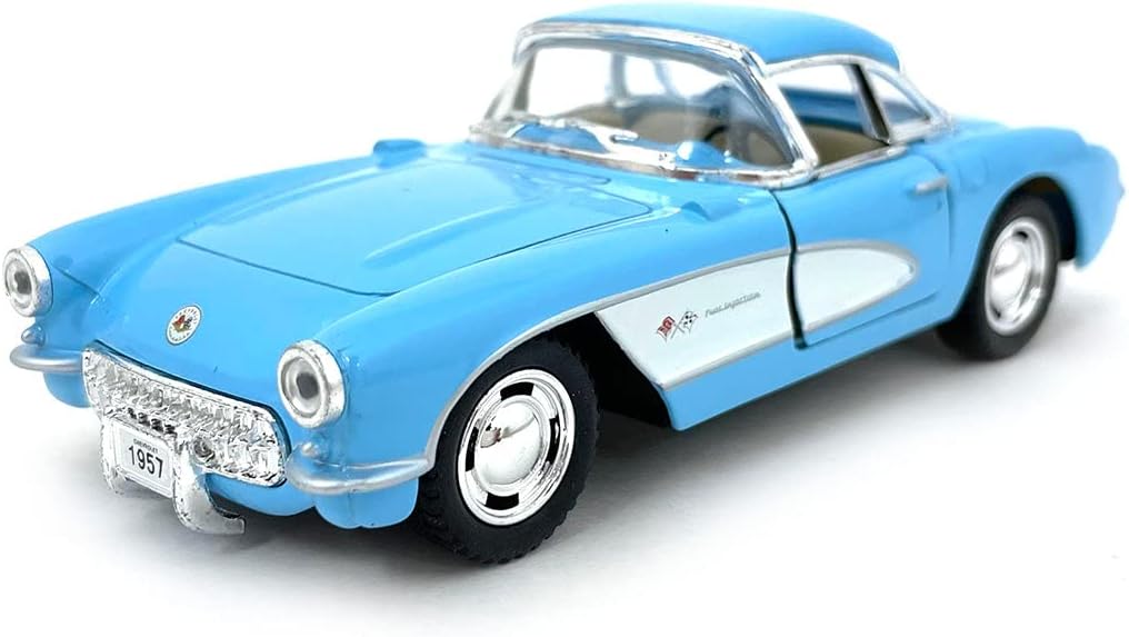 KiNSMART Diecast 1957 Chevy Corvette - 1:34 Scale, 12 Pack (273154)
