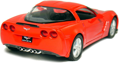 KiNSMART Diecast 2007 Chevy Corvette Z06 - 1:36 Scale, 12 Pack (273277)