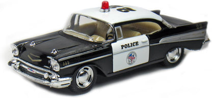 KiNSMART Diecast 1957 Chevy Bel Air (Police) - 1:40 Scale, 12 Pack (273277)