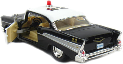 KiNSMART Diecast 1957 Chevy Bel Air (Police) - 1:40 Scale, 12 Pack (273277)