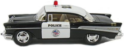 KiNSMART Diecast 1957 Chevy Bel Air (Police) - 1:40 Scale, 12 Pack (273277)