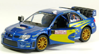 KiNSMART Diecast 2007 Subaru Impreza WRC - 1:36 Scale, 12 Pack (273369)