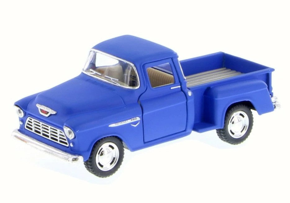 KiNSMART Diecast 1955 Chevy Stepside Pick-up (Matte Color) - 1:32 Scale, 12 Pack (276179)